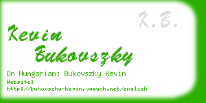 kevin bukovszky business card